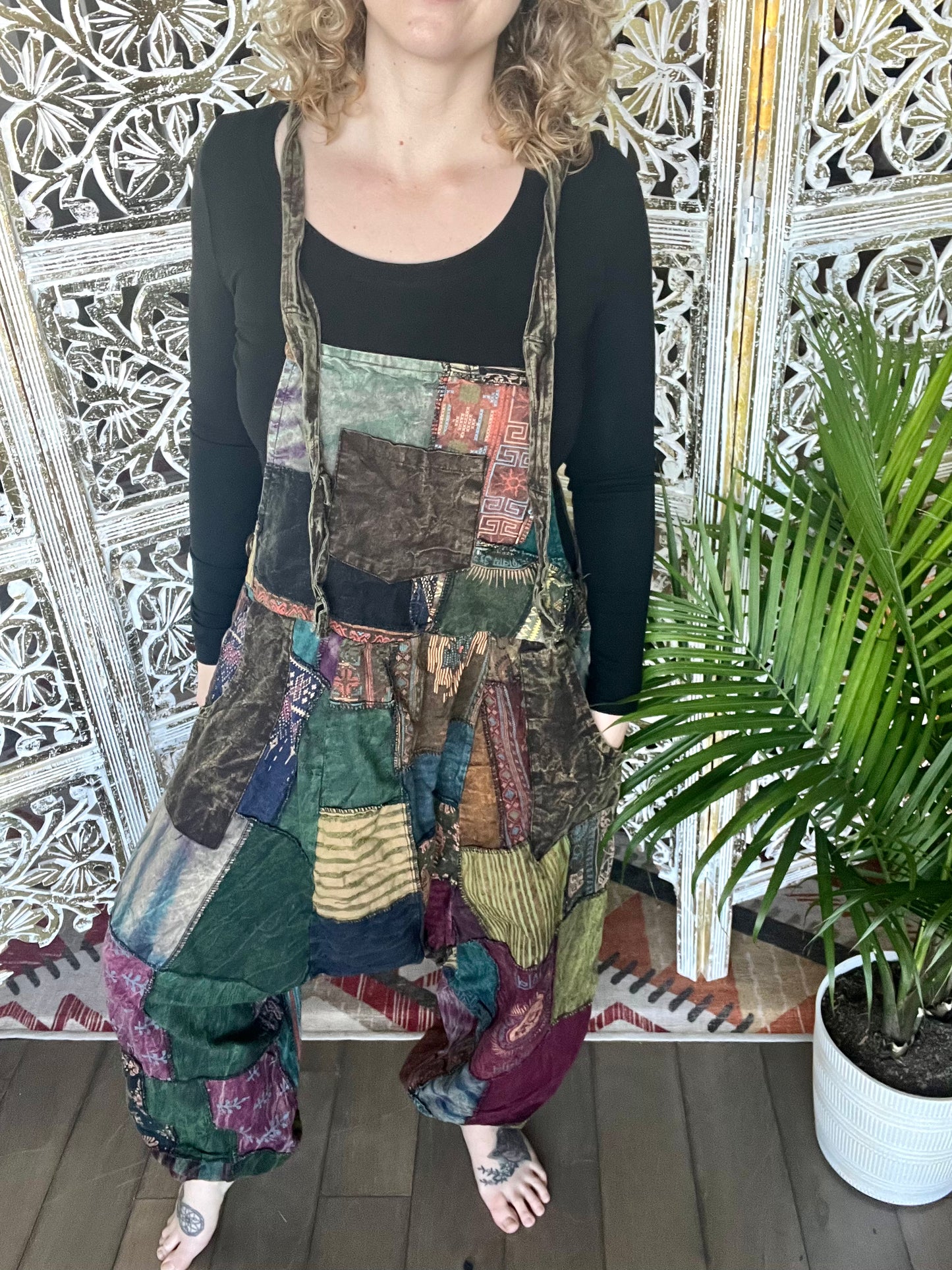 Dungaree Jumpsuit - Patchwork