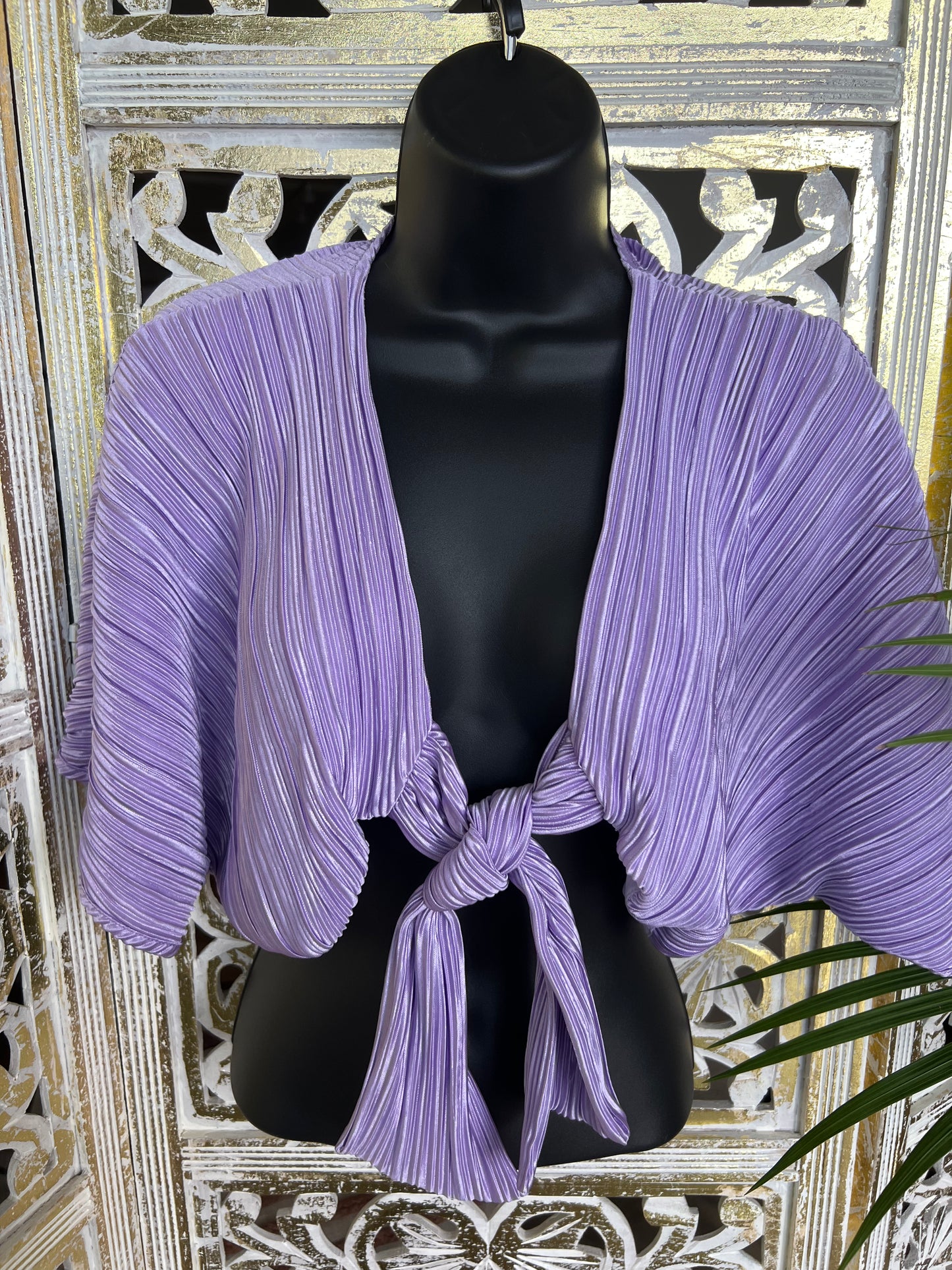 Dolman Sleeve Crop Top - Lilac