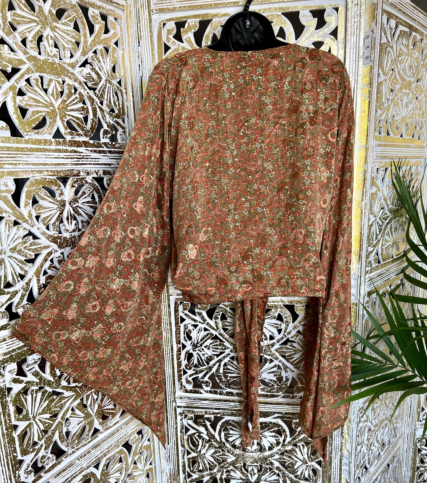 Silk Sari Goddess Top - Gold & Rose Gold