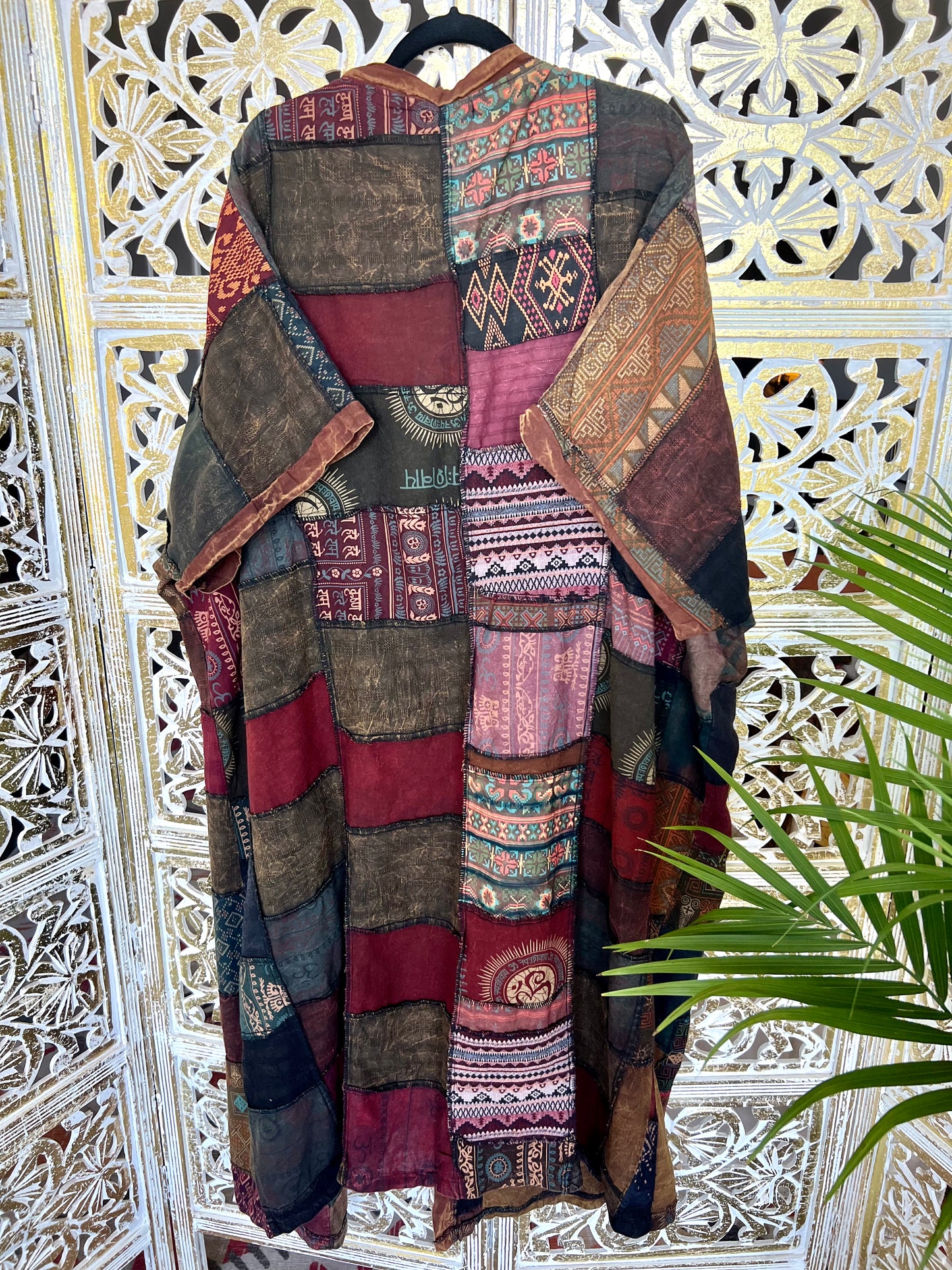 Oversized Long Kimono - Patchwork