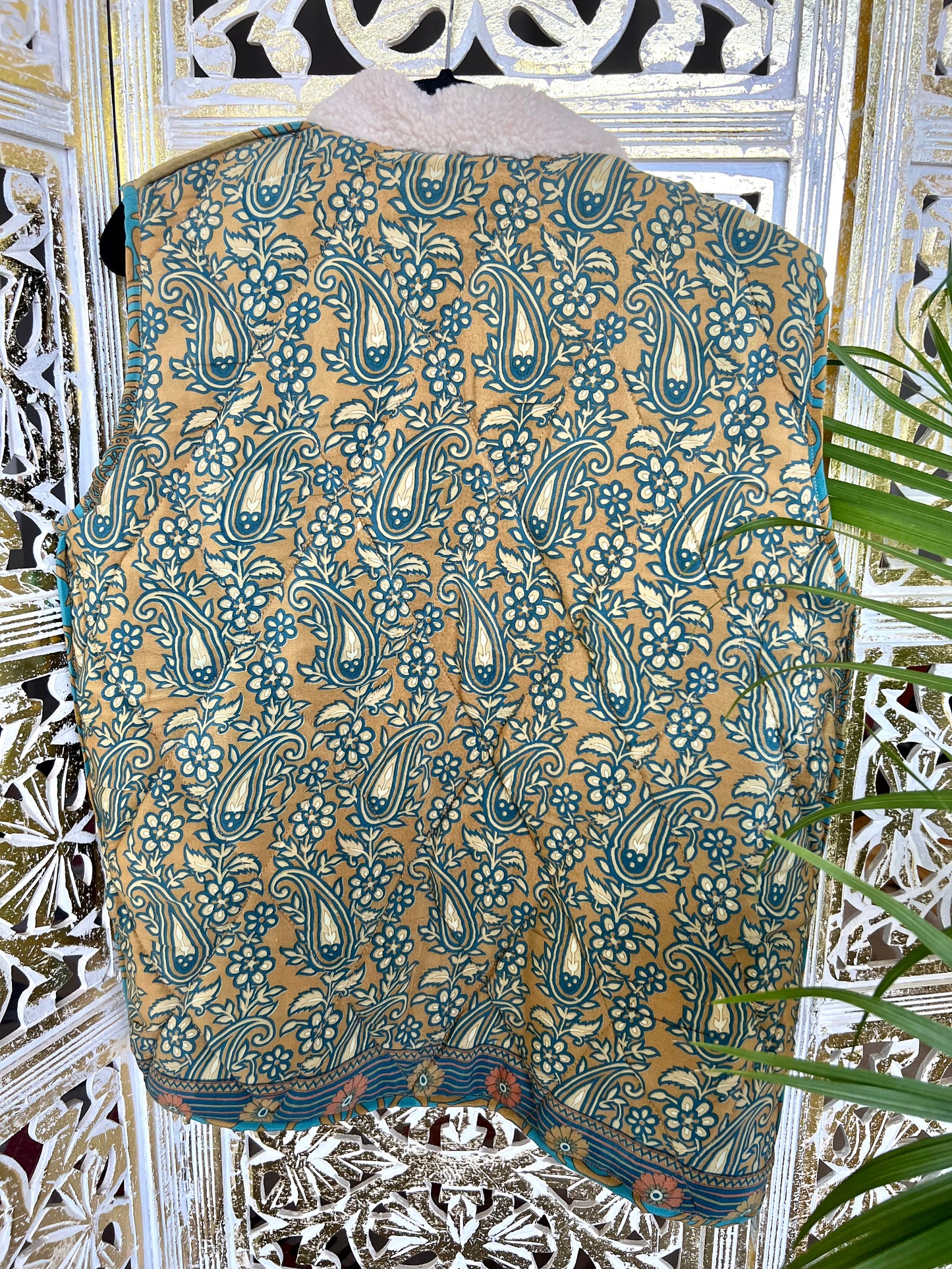 Reversible Vest - Forest Green & Tan