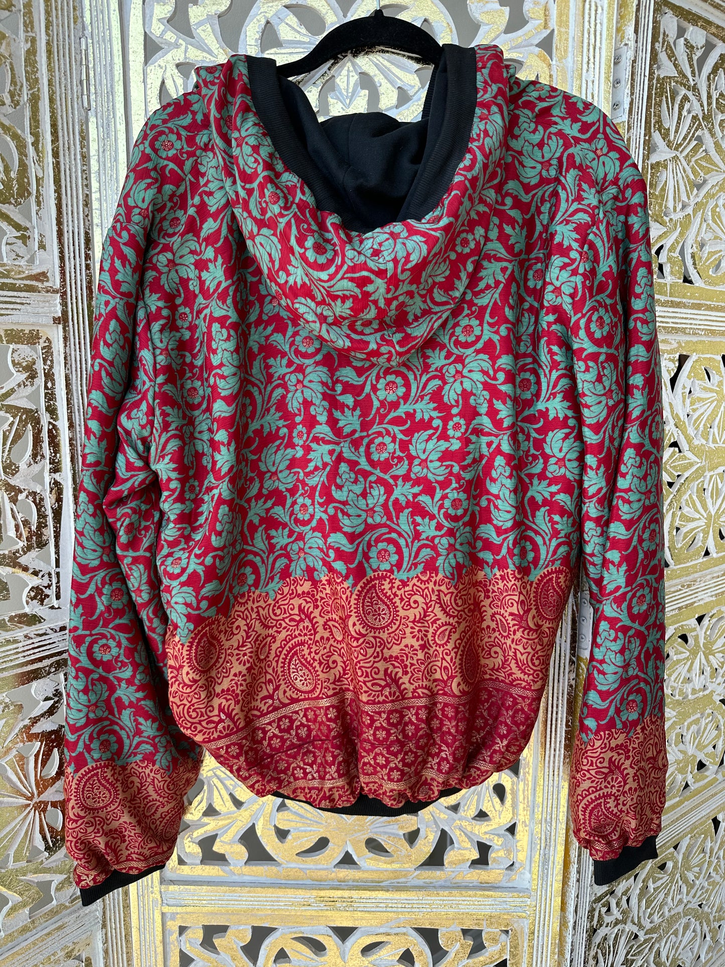 Jacket w Hood - Rose & Turquoise