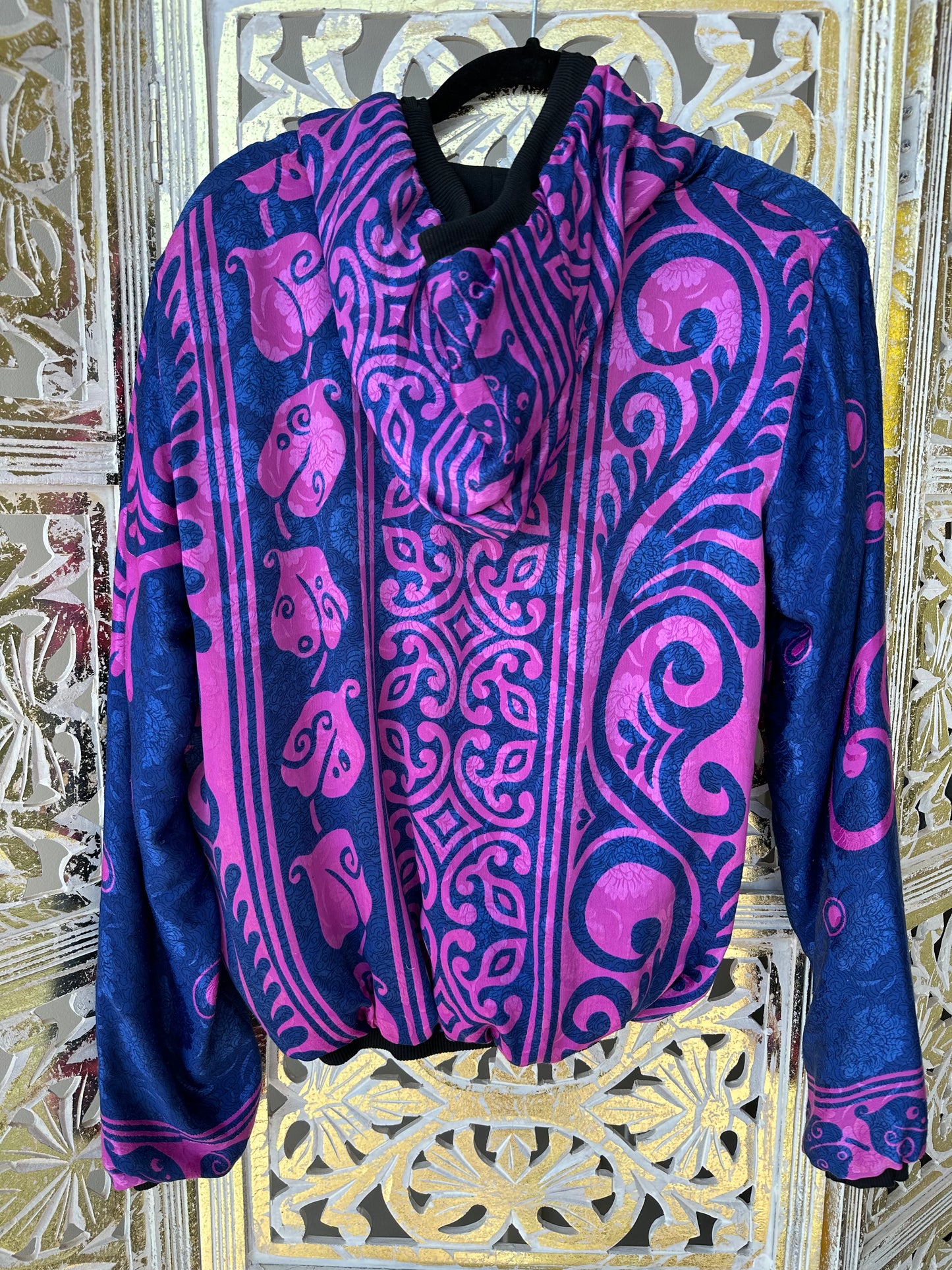 Jacket w Hood - Blue & Pink