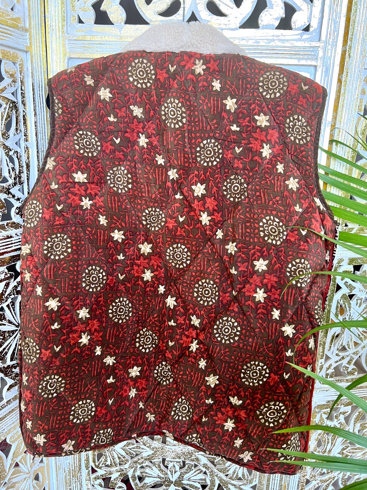 Reversible Vest - Red & Gold