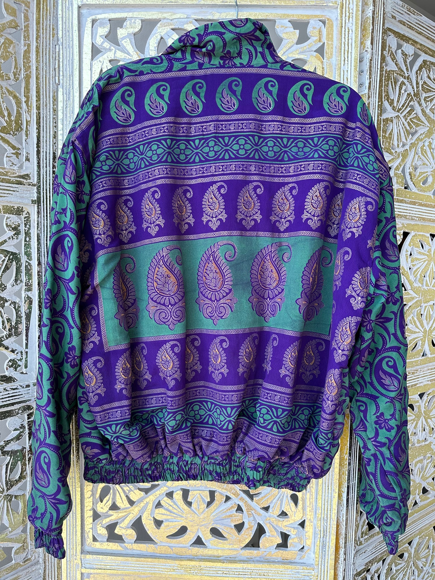 Bomber Jacket - Turquoise & Purple