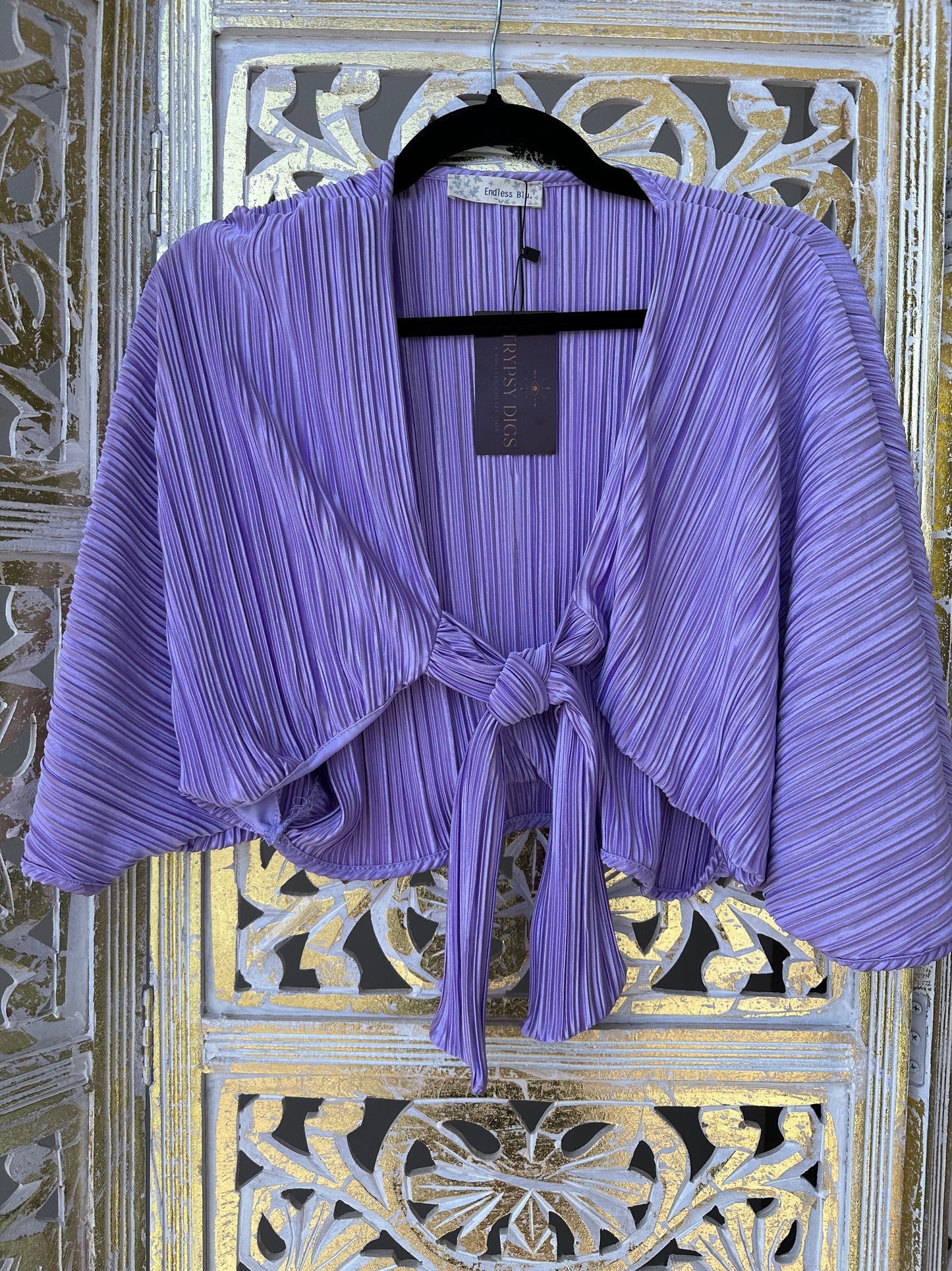 Dolman Sleeve Crop Top - Lilac