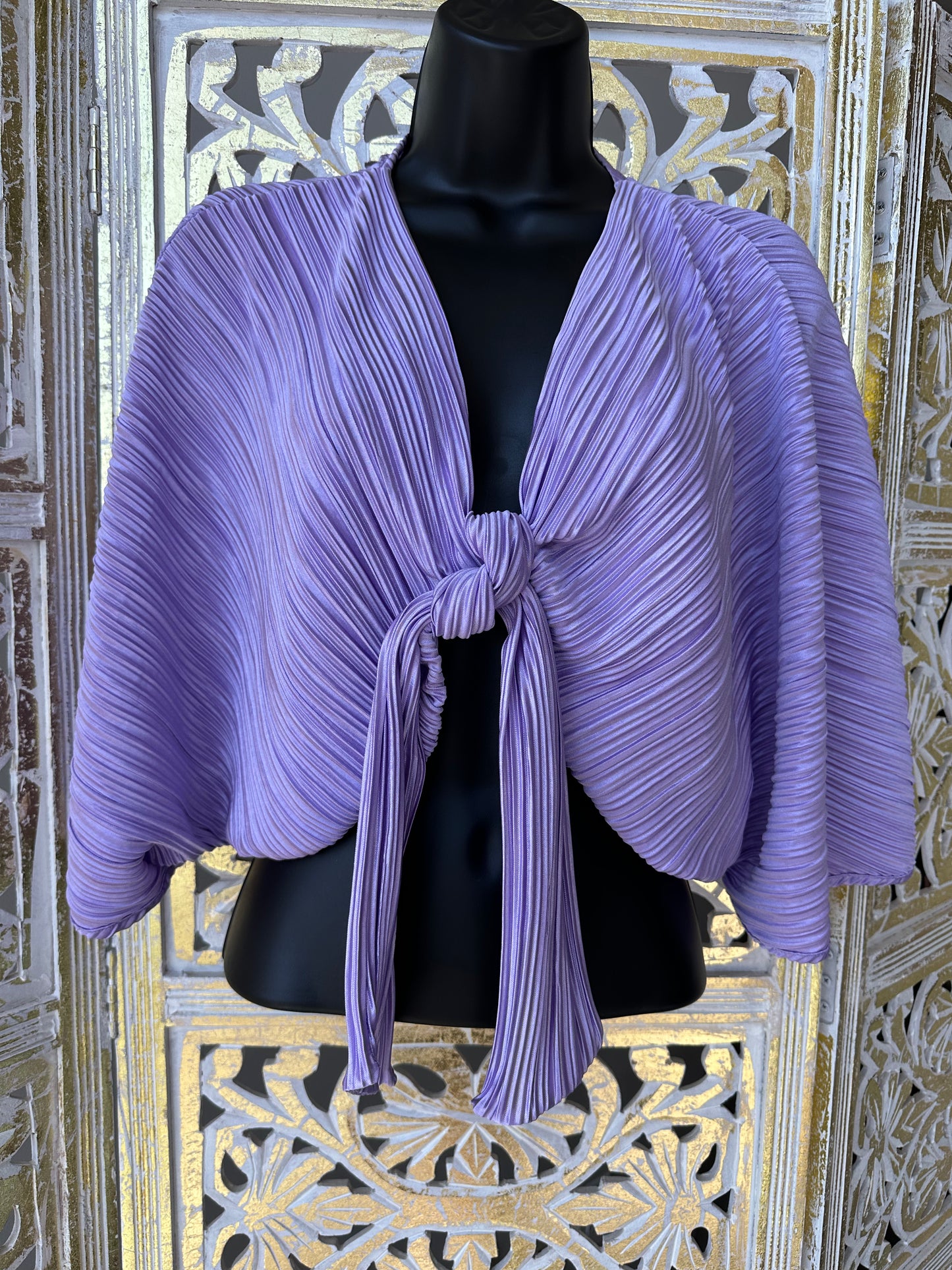Dolman Sleeve Crop Top - Lilac
