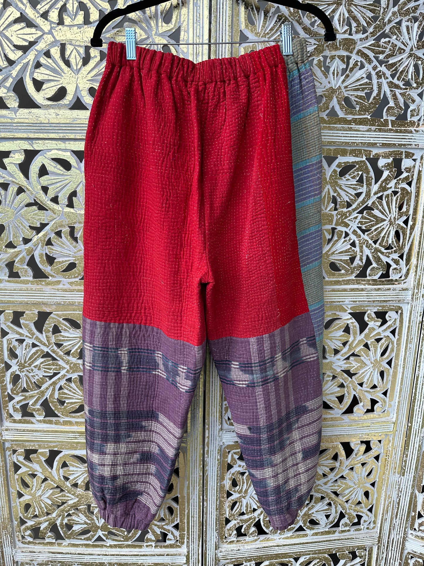 Kantha Pants - Red Patch