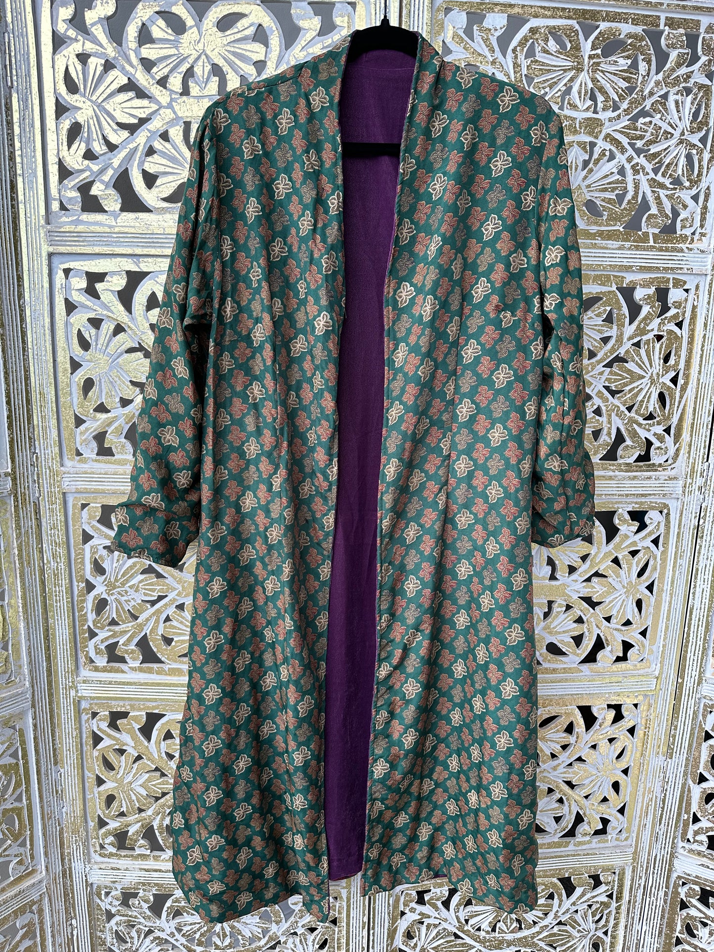 Velvet Jacket (reversible) - Teal & Purple