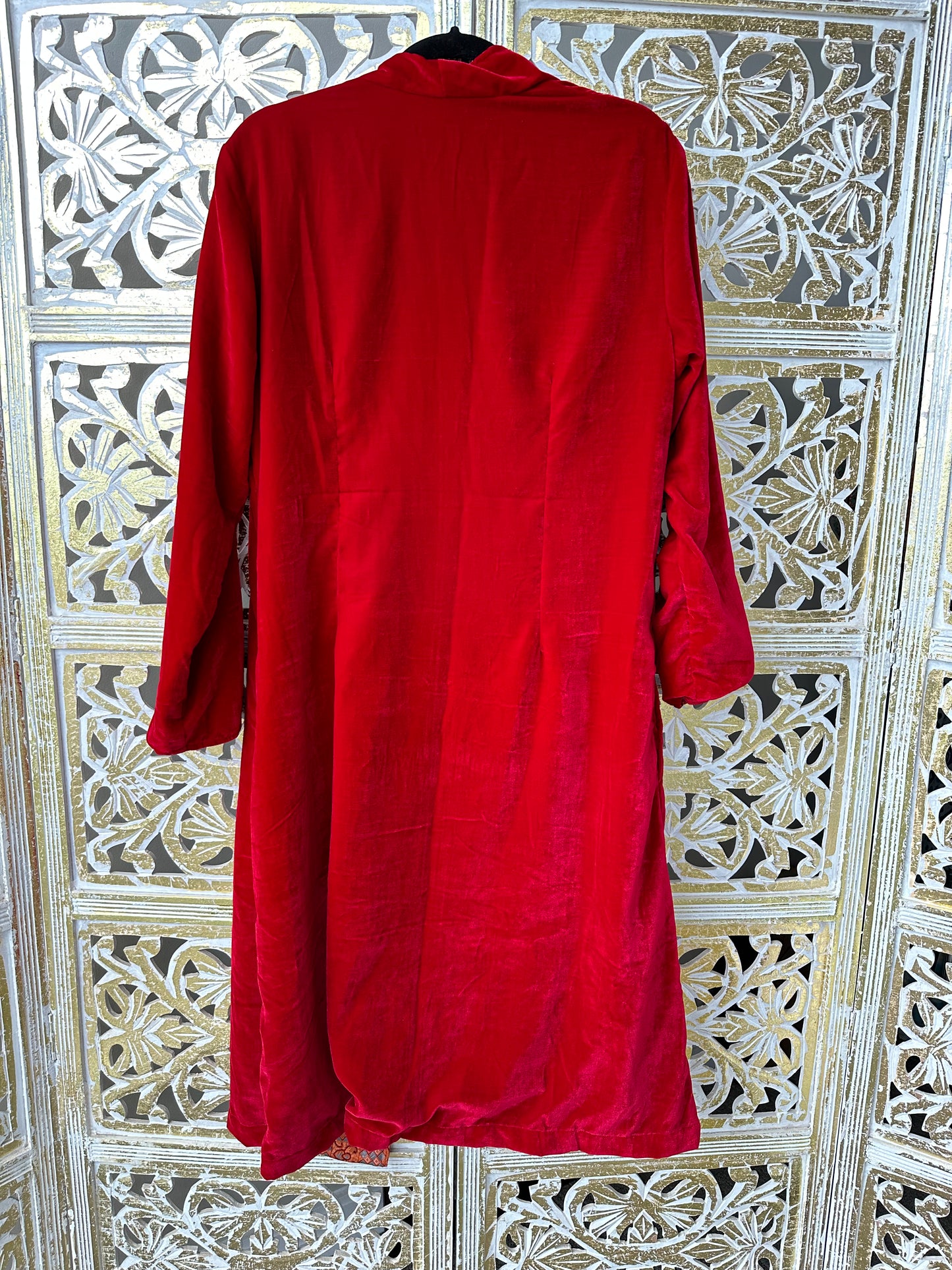 Velvet Jacket (reversible) - Orange/Grey & Red