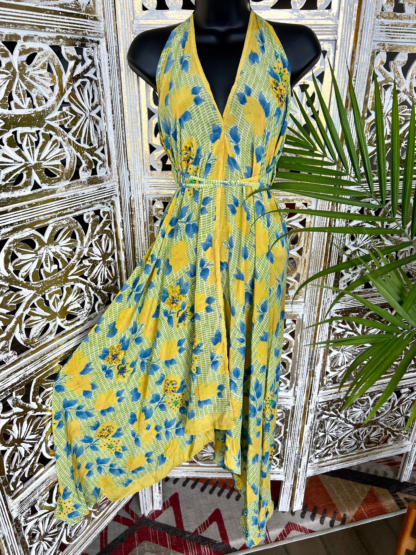 Silk Sari Dress - Summer Flower