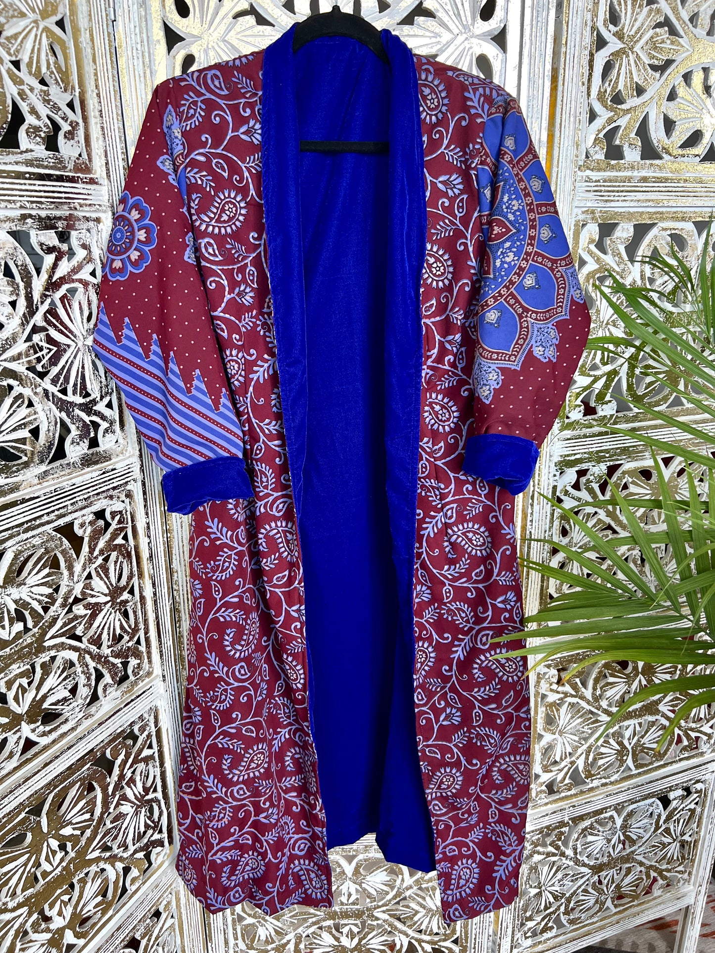 Velvet Jacket (reversible) - Royal Blue & Maroon