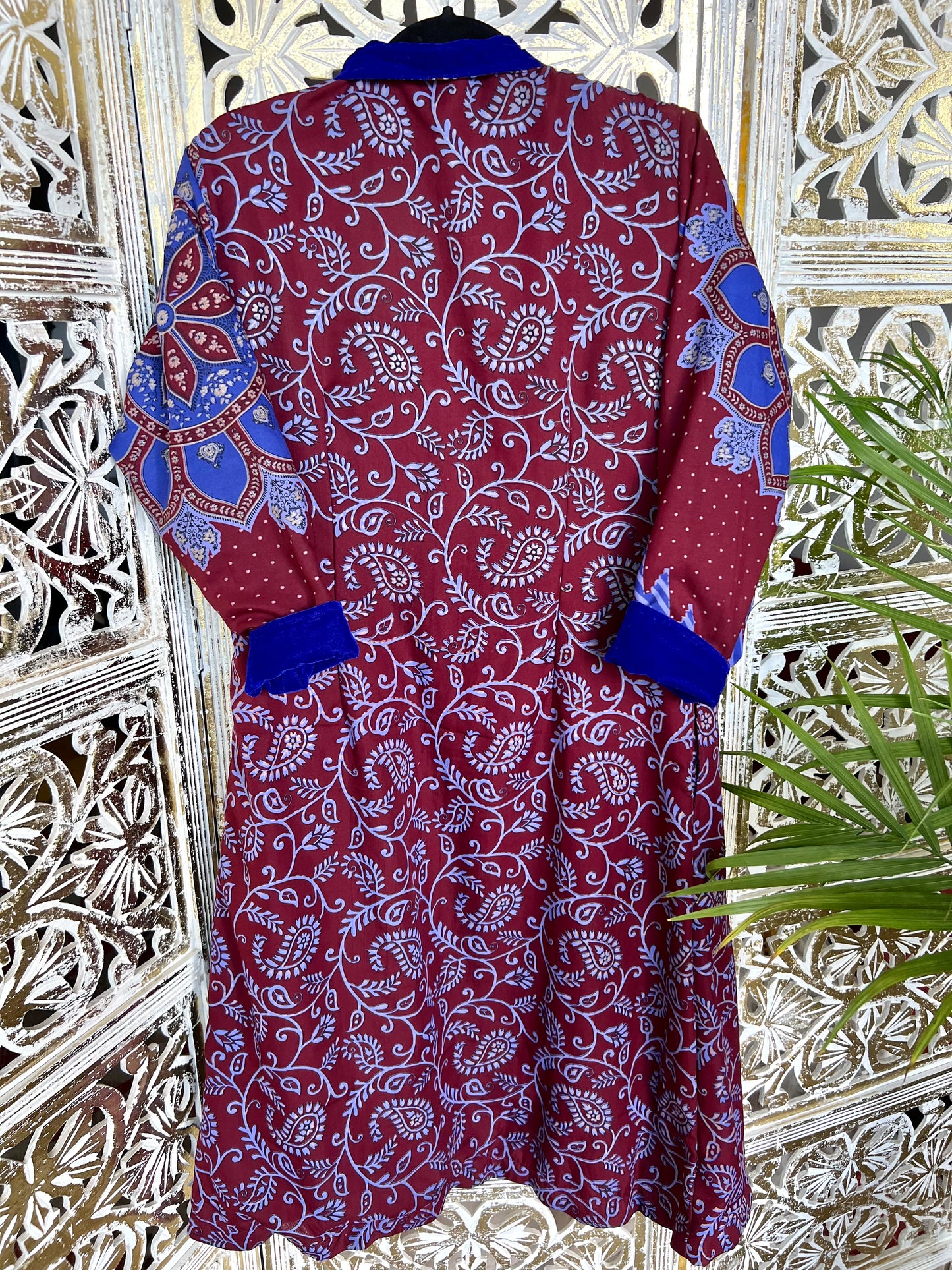Velvet Jacket (reversible) - Royal Blue & Maroon
