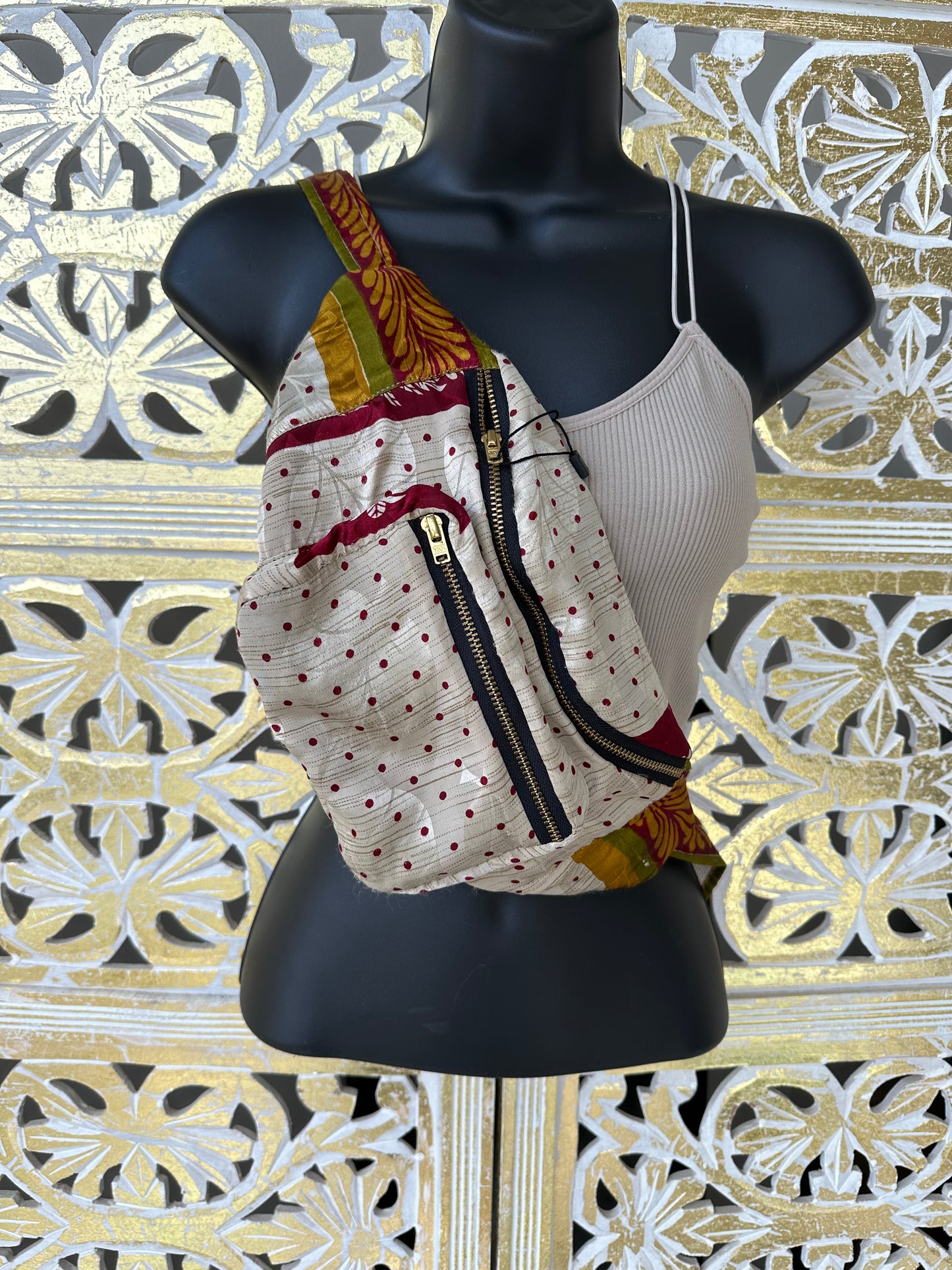 Silk Sari Fanny Pack - Rose & Gold