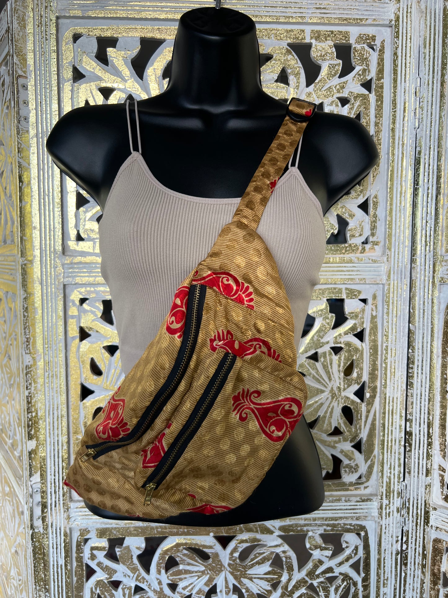 Silk Sari Fanny Pack - Gold
