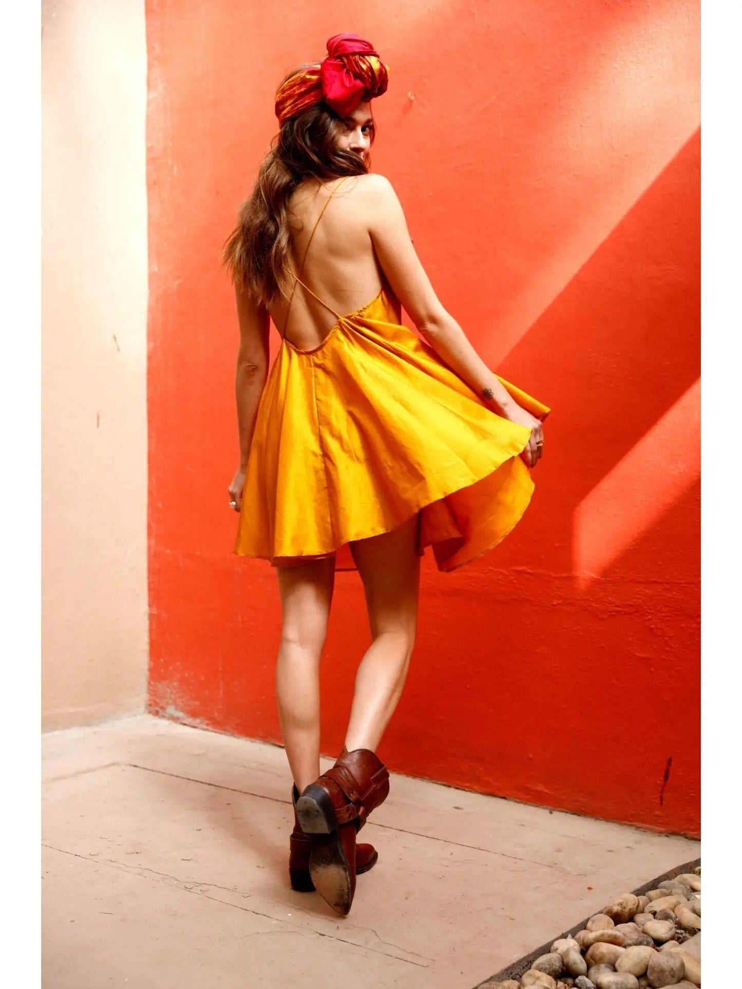 Sona Slip Dress - Yellow Gold