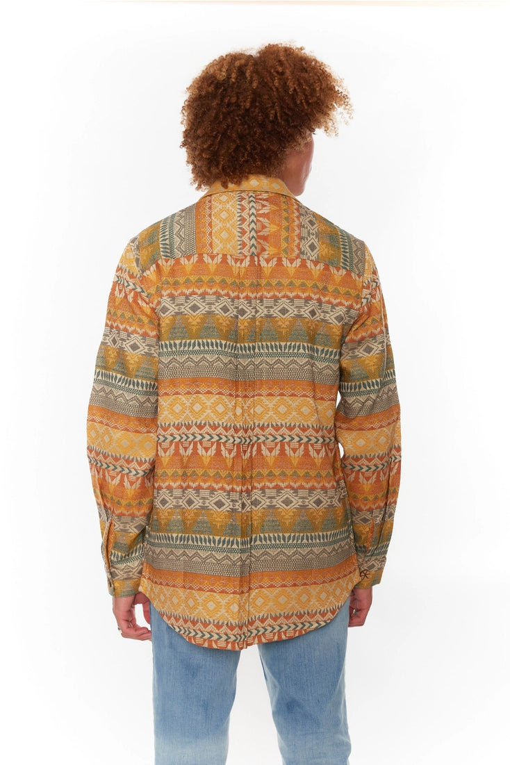 Textile Shacket - Gold