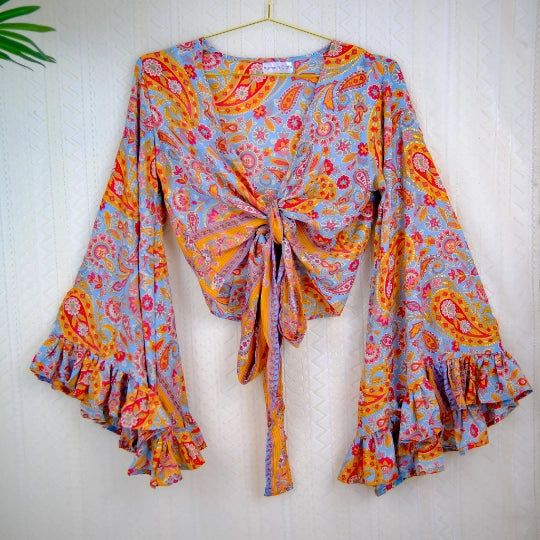 Bohemian Goddess Top - Blue/Orange