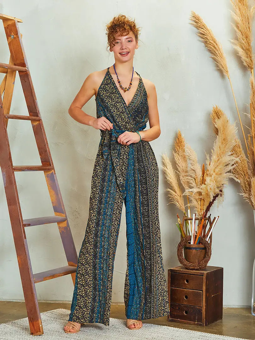 Jumpsuit - Blue/Black