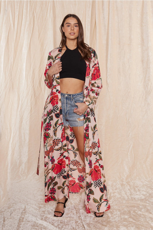 Silk Kimono - Floral