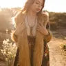 Penny Faux Fur Velvet Jacket - Autumn Roses