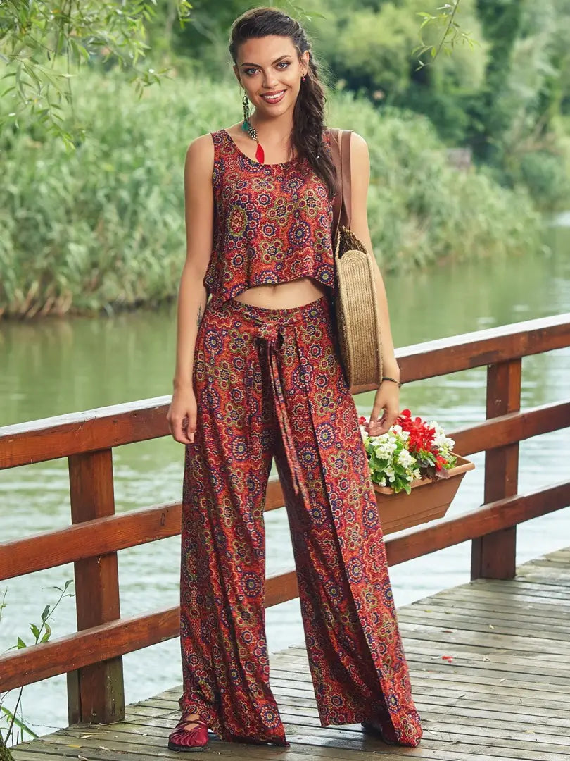 Floral Jumpsuit - Red